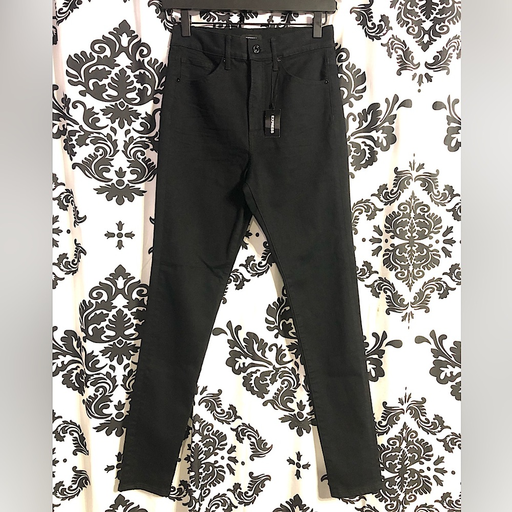Black express skinny high-rise pants size 2